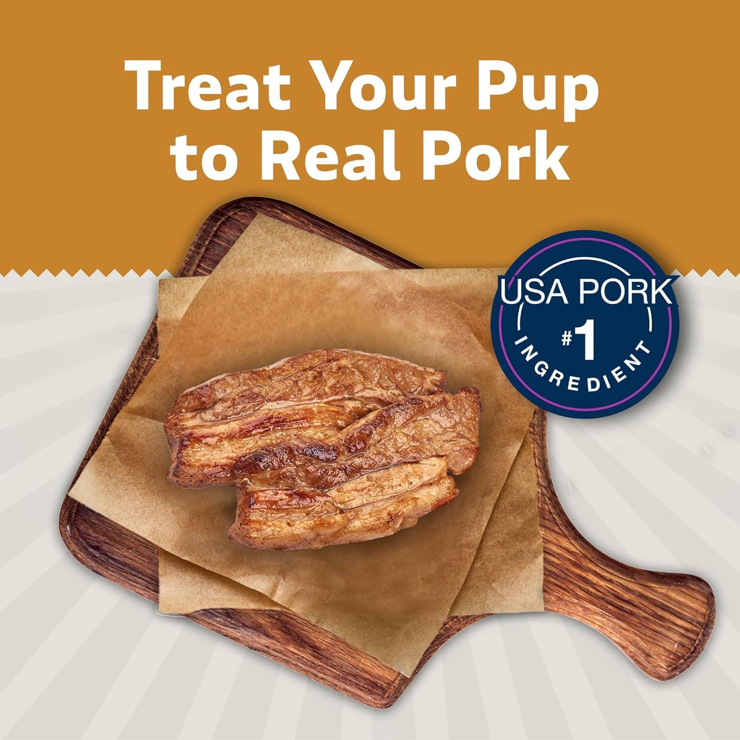 imageBlue Buffalo Sizzlers Natural Soft Dog Treats BaconStyle SoftMoist Dog Treats with Real USA Pork Original Flavor 6oz BagCheddar Pork