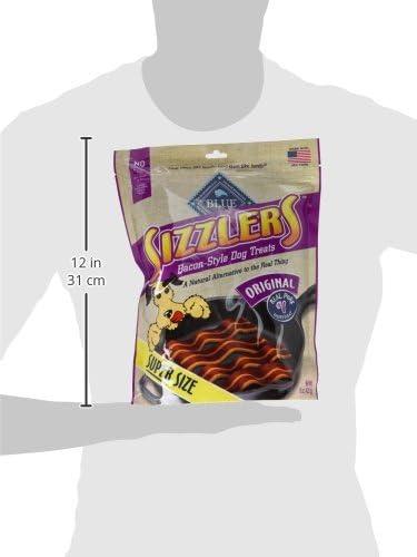 imageBlue Buffalo Sizzlers Natural Soft Dog Treats BaconStyle SoftMoist Dog Treats with Real USA Pork Original Flavor 6oz BagPork