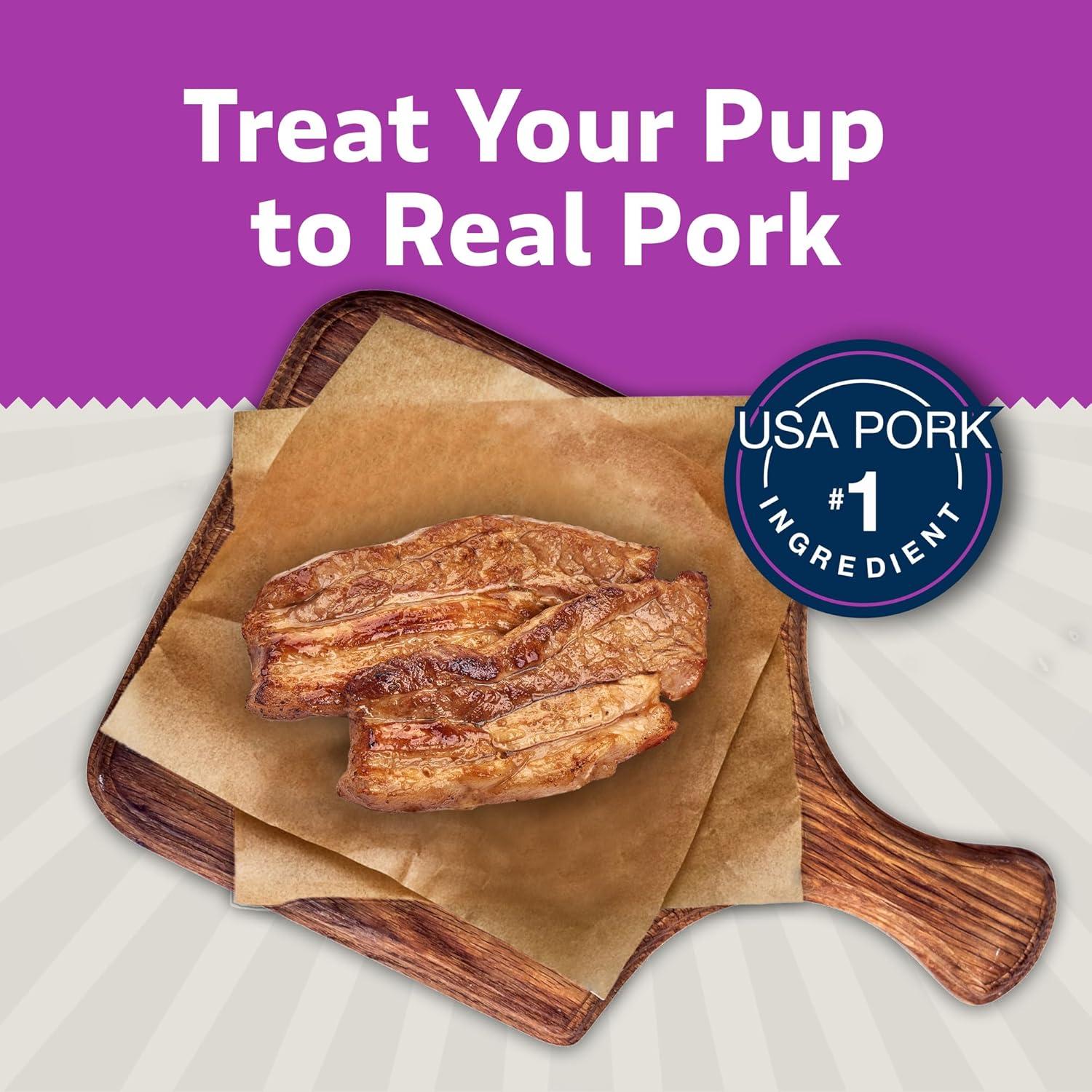 imageBlue Buffalo Sizzlers Natural Soft Dog Treats BaconStyle SoftMoist Dog Treats with Real USA Pork Original Flavor 6oz BagPork