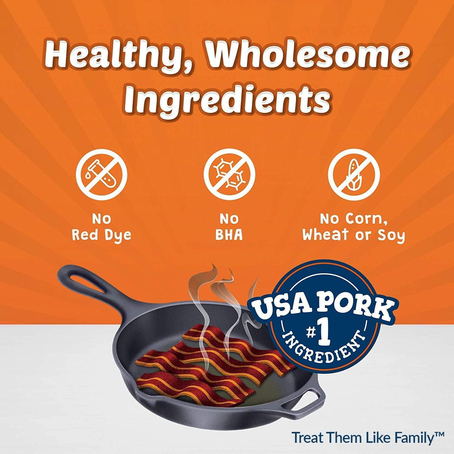imageBlue Buffalo Sizzlers Natural Soft Dog Treats BaconStyle SoftMoist Dog Treats with Real USA Pork Original Flavor 6oz BagPork