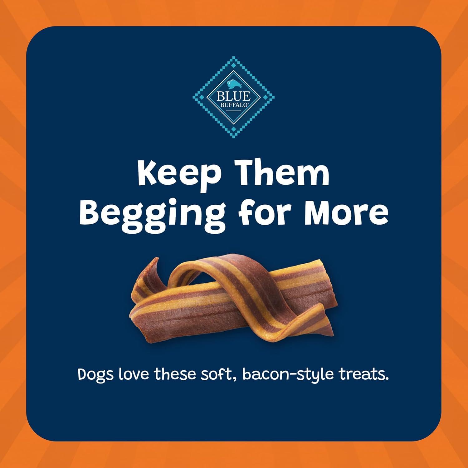 imageBlue Buffalo Sizzlers Natural Soft Dog Treats BaconStyle SoftMoist Dog Treats with Real USA Pork Original Flavor 6oz BagPork