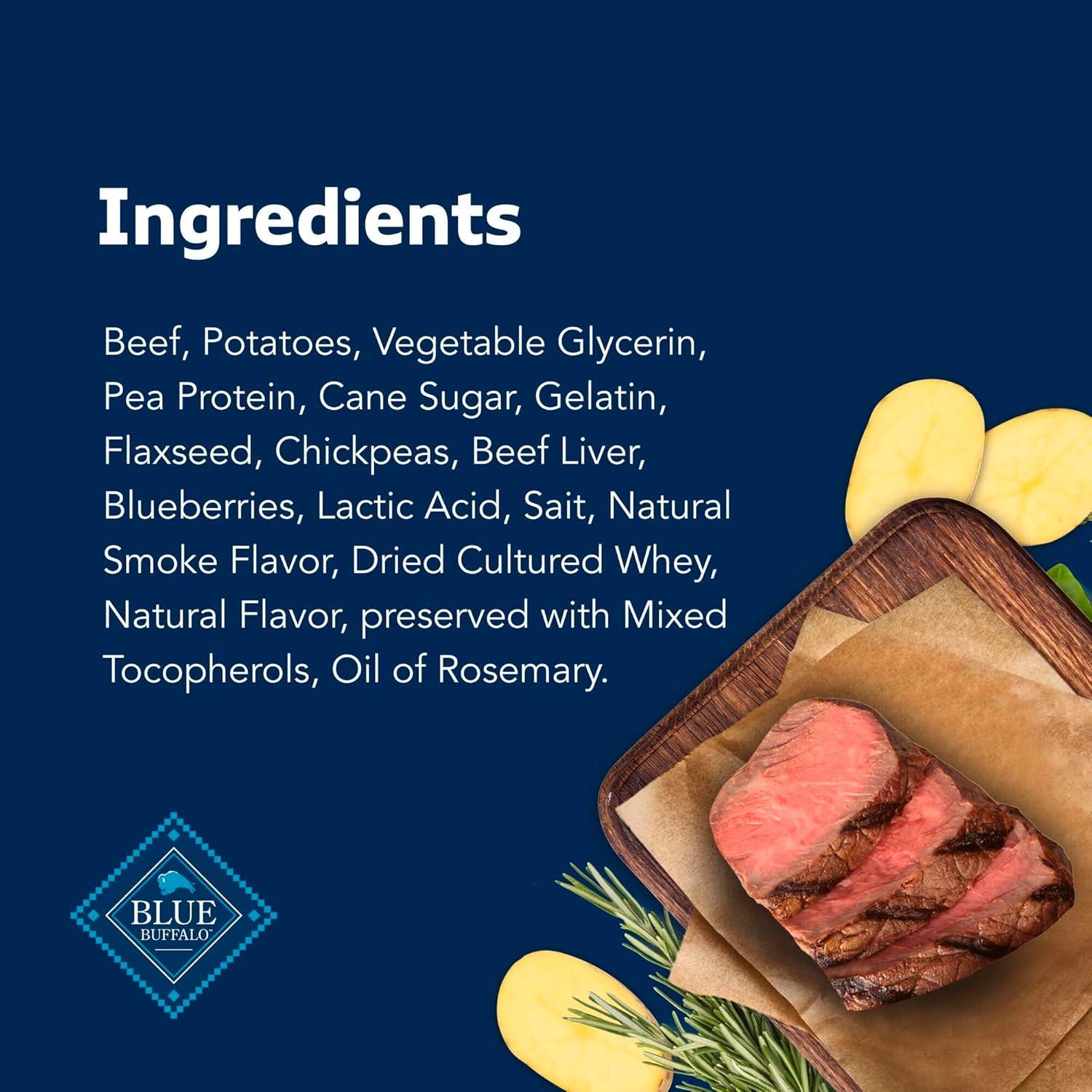 imageBlue Buffalo Stix Natural Soft Moist Dog Treats Chicken Recipe BagBeef