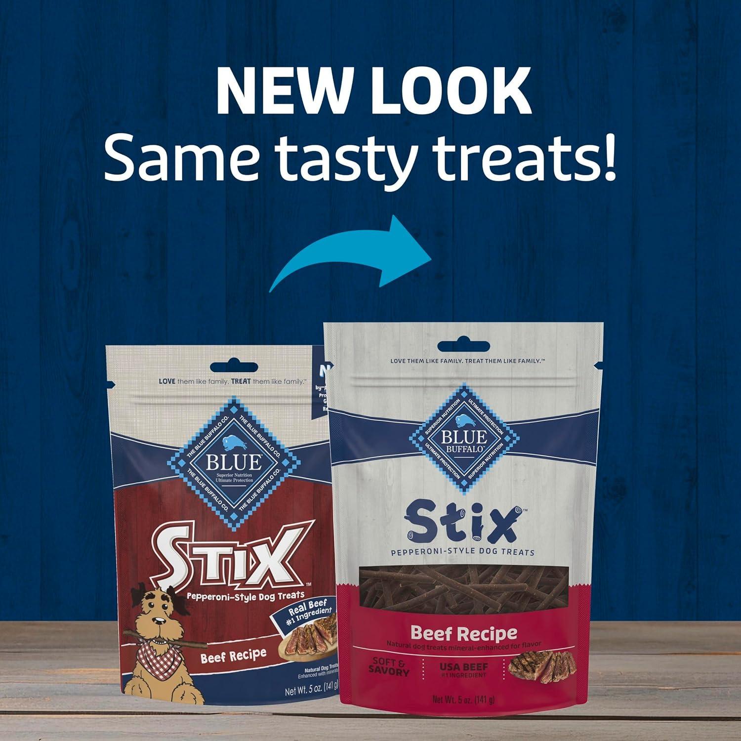 imageBlue Buffalo Stix Natural Soft Moist Dog Treats Chicken Recipe BagBeef