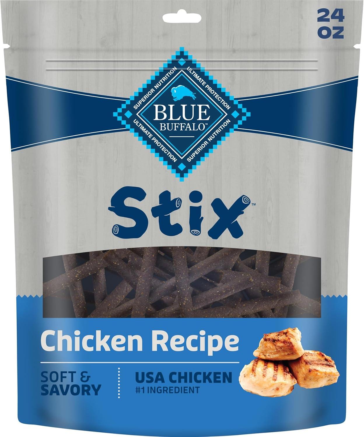 imageBlue Buffalo Stix Natural Soft Moist Dog Treats Chicken Recipe BagChicken