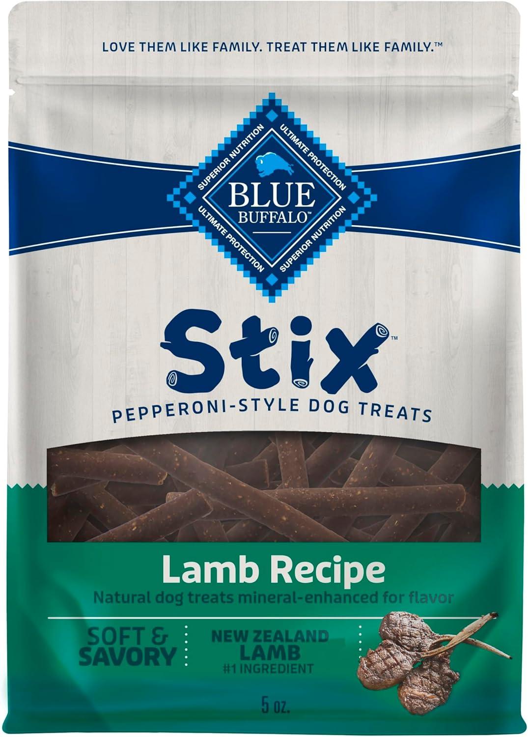 imageBlue Buffalo Stix Natural Soft Moist Dog Treats Chicken Recipe BagLamb