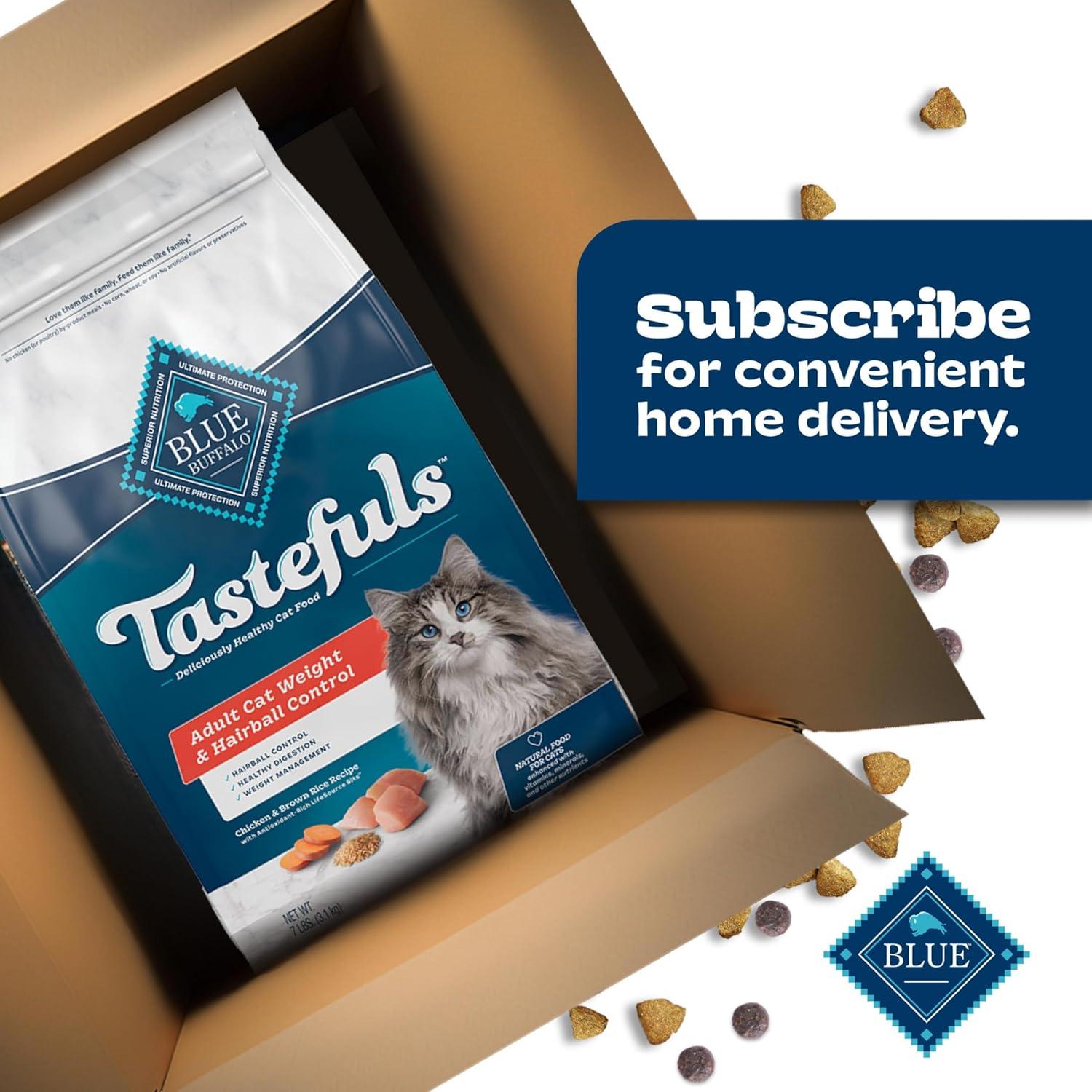 imageBlue Buffalo Tastefuls Adult Dry Cat Food for Weight Management amp Hairball Control Made in the USA with Natural Ingredients Chicken Recipe 7lb Bag3 Pound Pack of 1