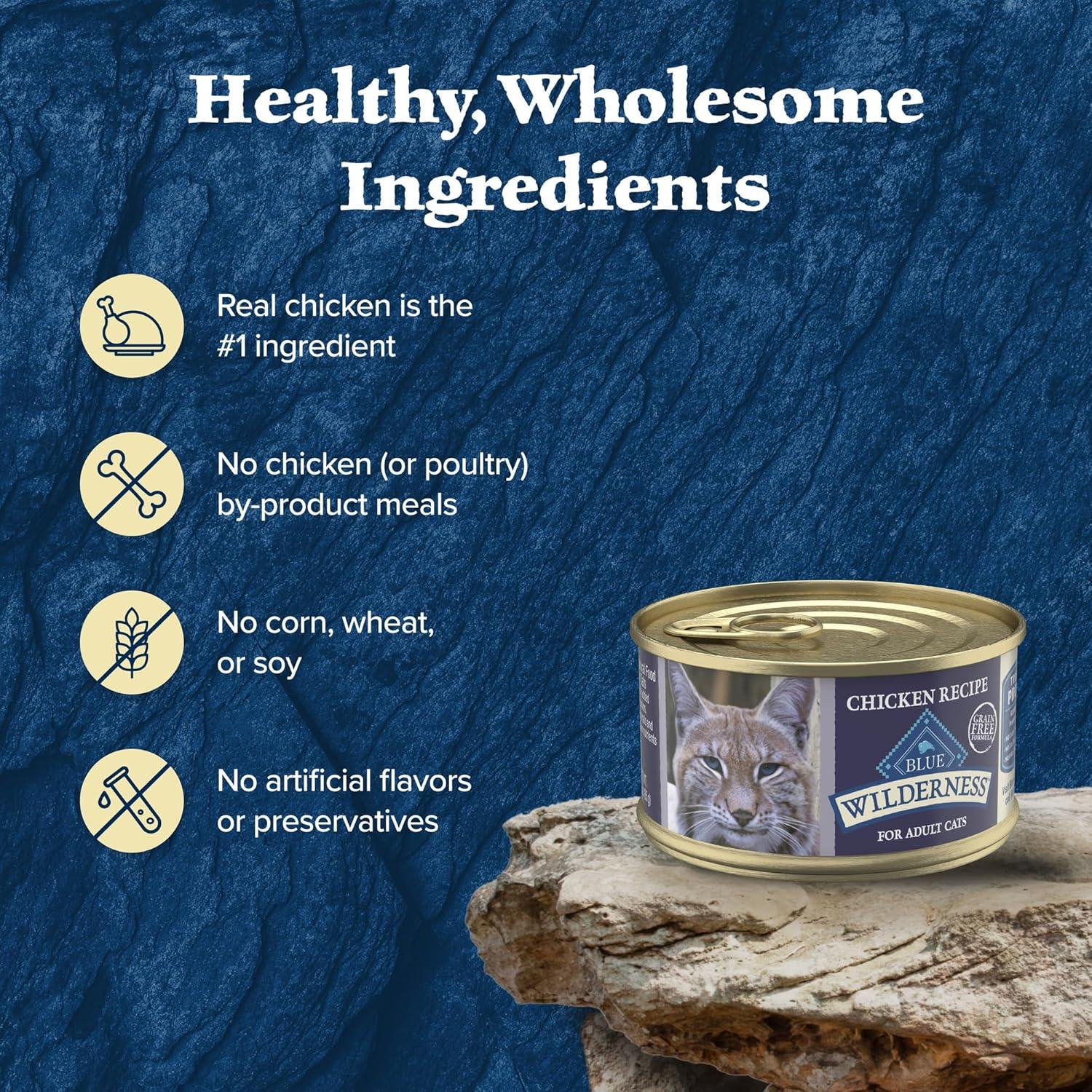 imageBlue Buffalo Tastefuls Flaked Wet Cat Food Variety Pack Made with Natural Ingredients Tuna Chicken Fish amp Shrimp 3oz Cans 12 Count 4 of EachChicken
