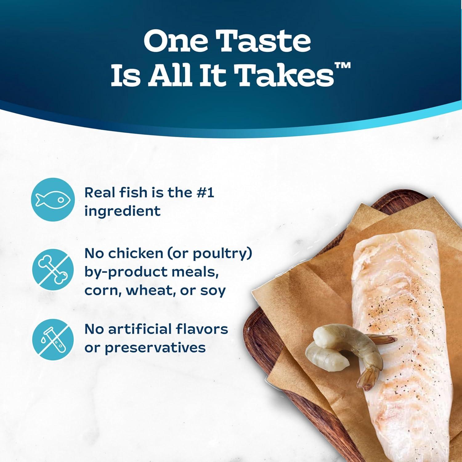 imageBlue Buffalo Tastefuls Flaked Wet Cat Food Variety Pack Made with Natural Ingredients Tuna Chicken Fish amp Shrimp 3oz Cans 12 Count 4 of EachFish Shrimp