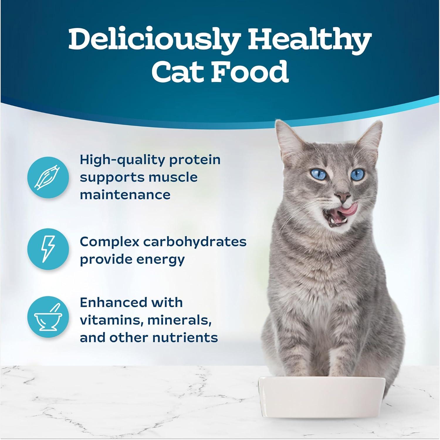imageBlue Buffalo Tastefuls Flaked Wet Cat Food Variety Pack Made with Natural Ingredients Tuna Chicken Fish amp Shrimp 3oz Cans 12 Count 4 of EachFish