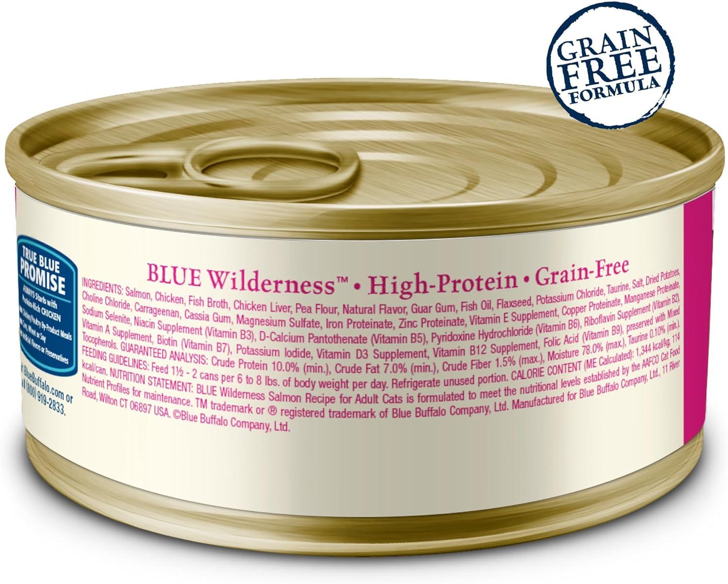 imageBlue Buffalo Tastefuls Flaked Wet Cat Food Variety Pack Made with Natural Ingredients Tuna Chicken Fish amp Shrimp 3oz Cans 12 Count 4 of EachSalmon