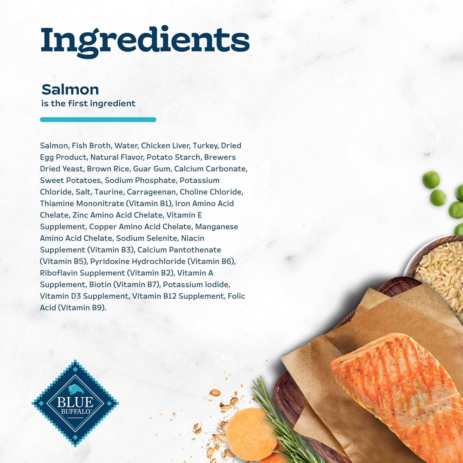 imageBlue Buffalo Tastefuls Flaked Wet Cat Food Variety Pack Made with Natural Ingredients Tuna Chicken Fish amp Shrimp 3oz Cans 12 Count 4 of EachSalmon