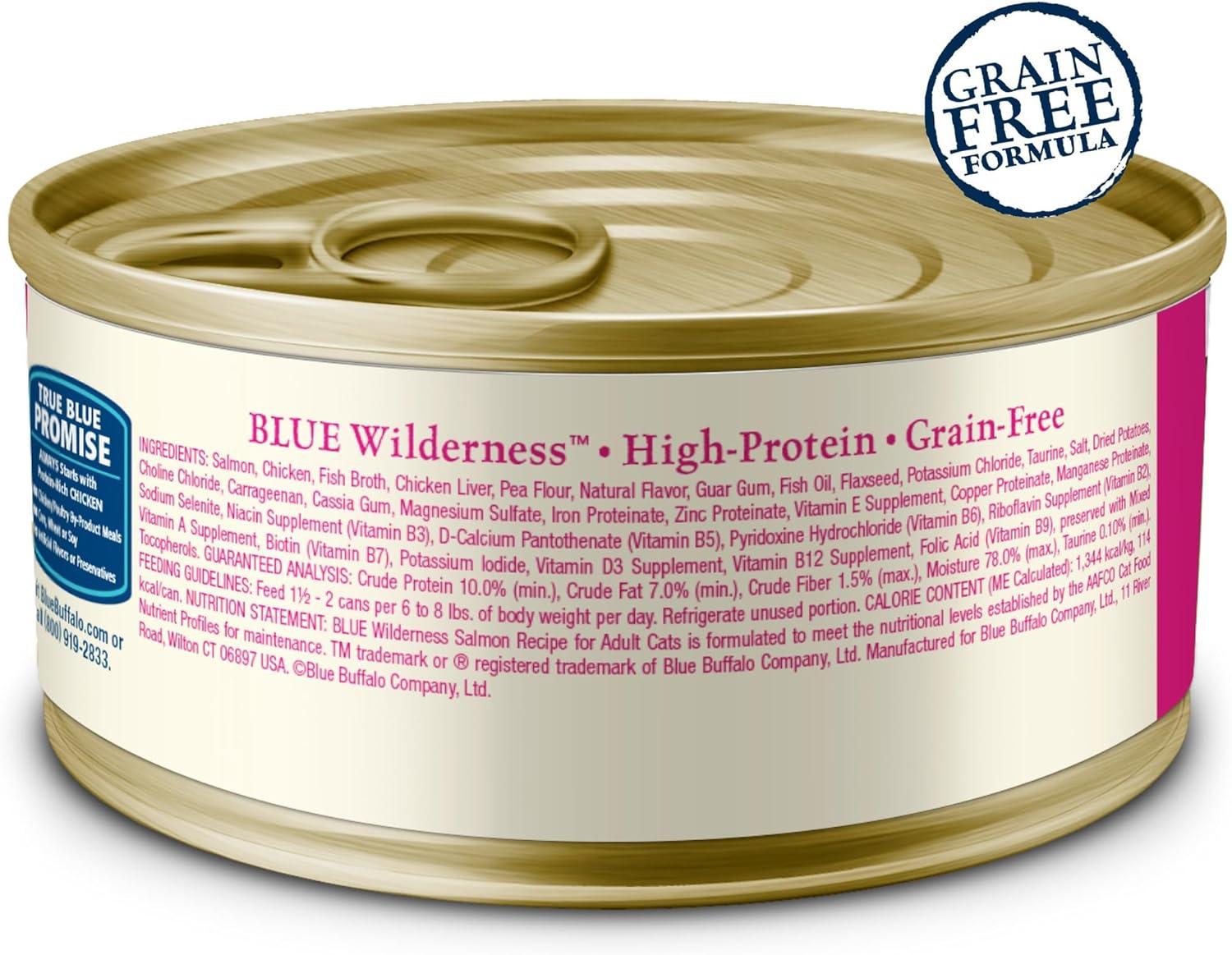 imageBlue Buffalo Tastefuls Flaked Wet Cat Food Variety Pack Made with Natural Ingredients Tuna Chicken Fish amp Shrimp 3oz Cans 12 Count 4 of EachSalmon