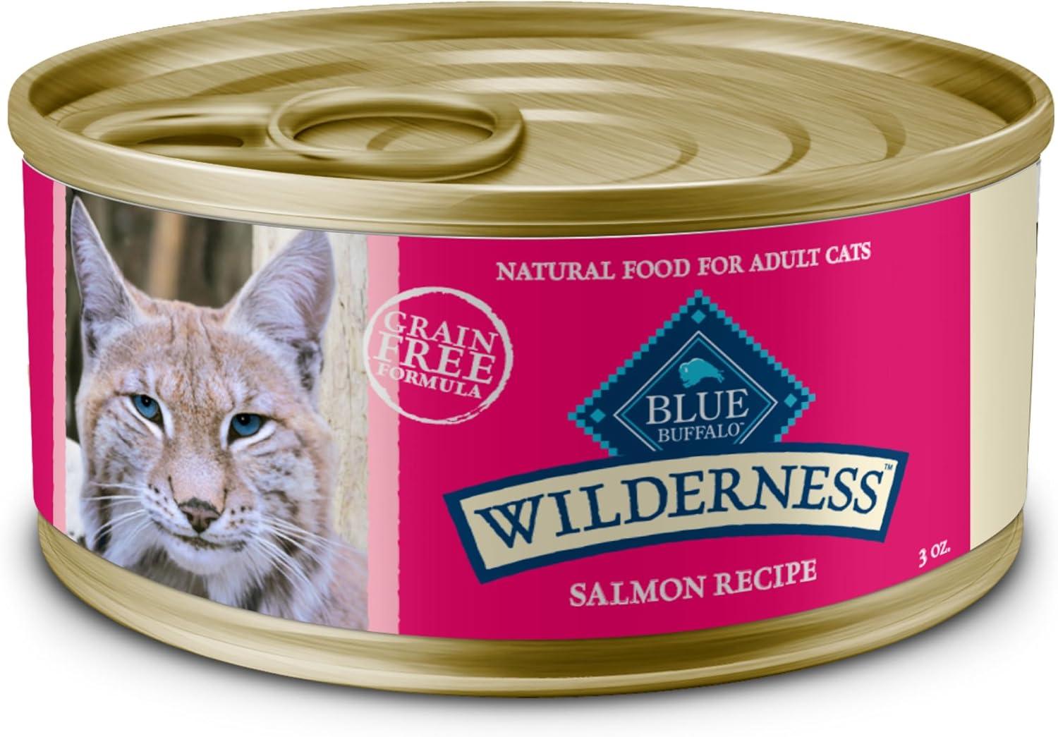 imageBlue Buffalo Tastefuls Flaked Wet Cat Food Variety Pack Made with Natural Ingredients Tuna Chicken Fish amp Shrimp 3oz Cans 12 Count 4 of EachSalmon