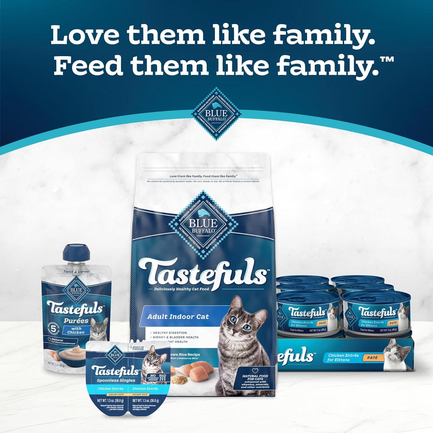 imageBlue Buffalo Tastefuls Flaked Wet Cat Food Variety Pack Made with Natural Ingredients Tuna Chicken Fish amp Shrimp 3oz Cans 12 Count 4 of EachVariety Pack Tuna Chicken Fish Shrimp