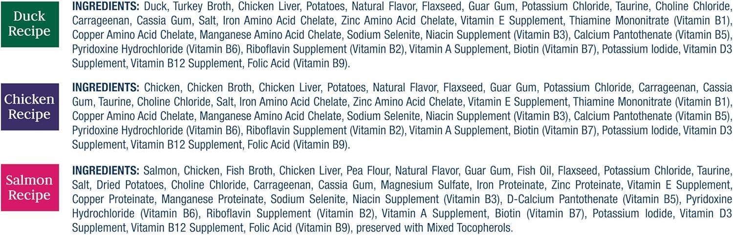 imageBlue Buffalo Tastefuls Flaked Wet Cat Food Variety Pack Made with Natural Ingredients Tuna Chicken Fish amp Shrimp 3oz Cans 12 Count 4 of EachVariety Pack Chicken Salmon Duck