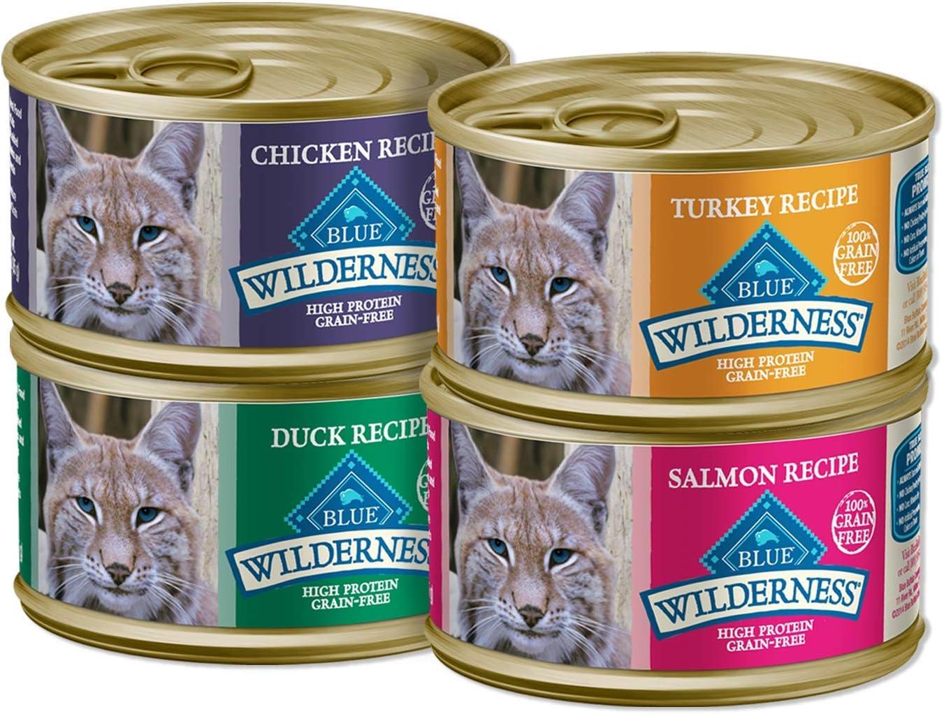 imageBlue Buffalo Tastefuls Flaked Wet Cat Food Variety Pack Made with Natural Ingredients Tuna Chicken Fish amp Shrimp 3oz Cans 12 Count 4 of EachVariety Pack Chicken Salmon Duck Turkey