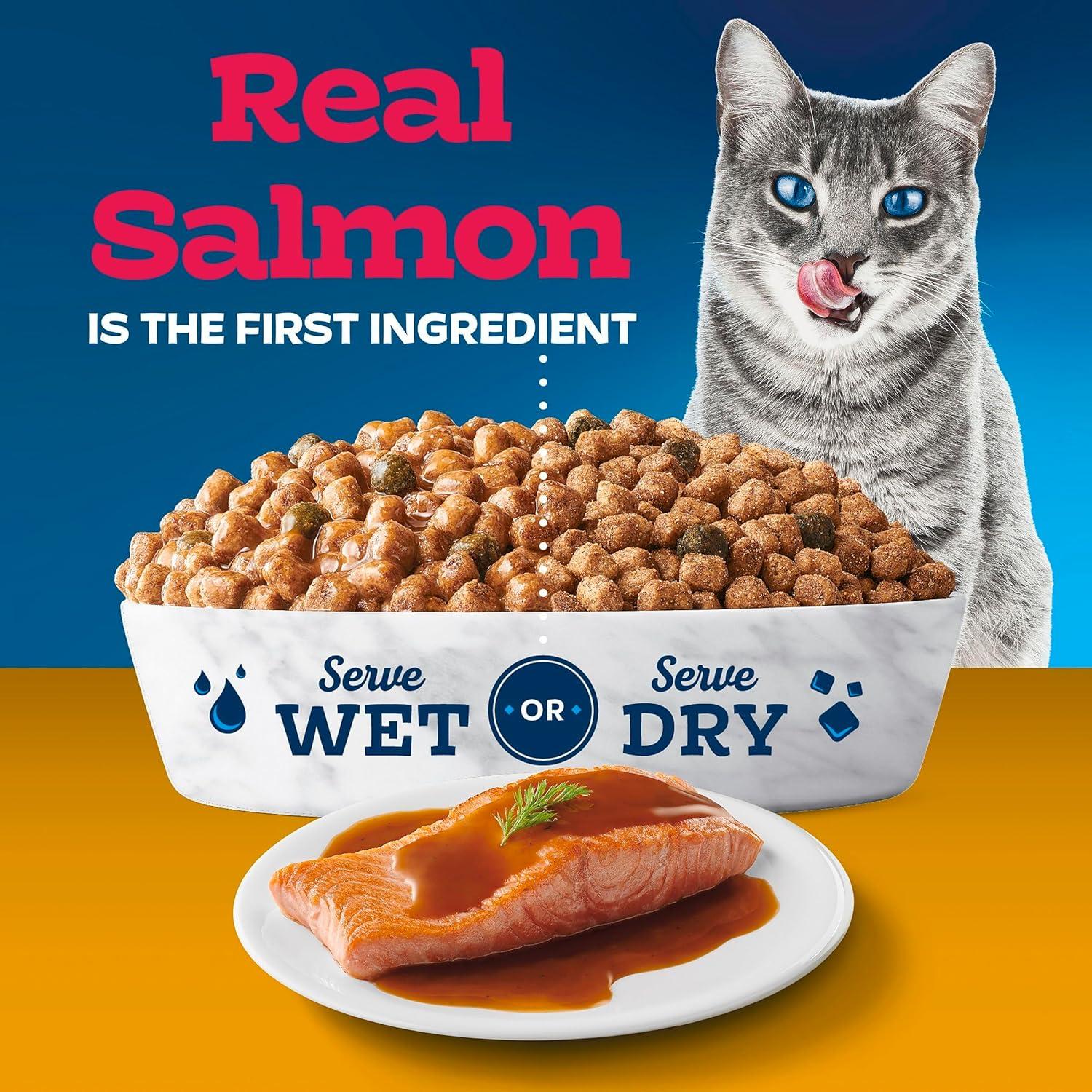 imageBlue Buffalo Tastefuls Irresistible Gravy Experience Adult Indoor Cat Dry Food Chicken amp Brown Rice Recipe 15lb BagSalmon