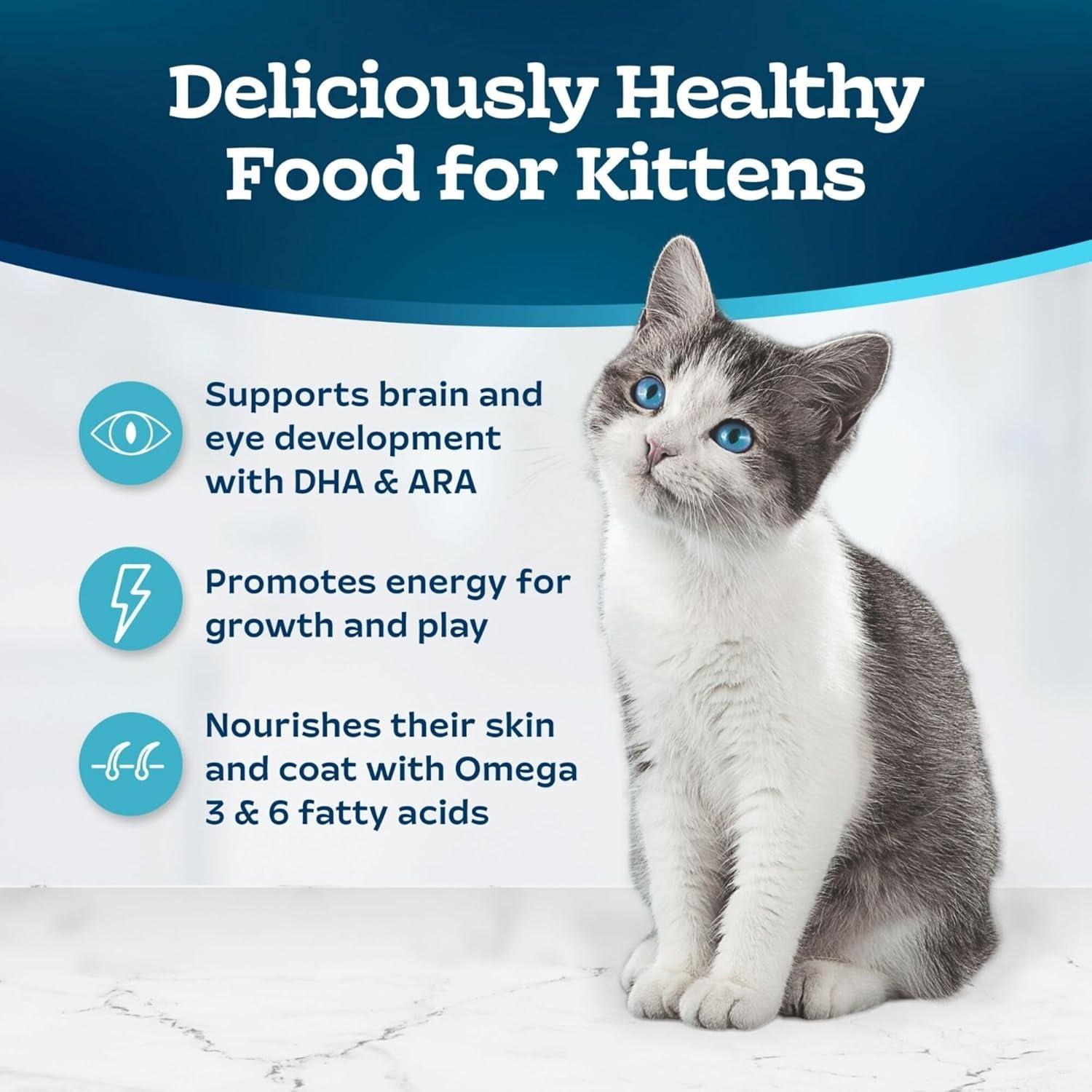 imageBlue Buffalo Tastefuls Kitten Food With DHA Dry Cat Food Made in the USA with Natural Ingredients Chicken Recipe 3lb Resealable BagChicken Brown Rice