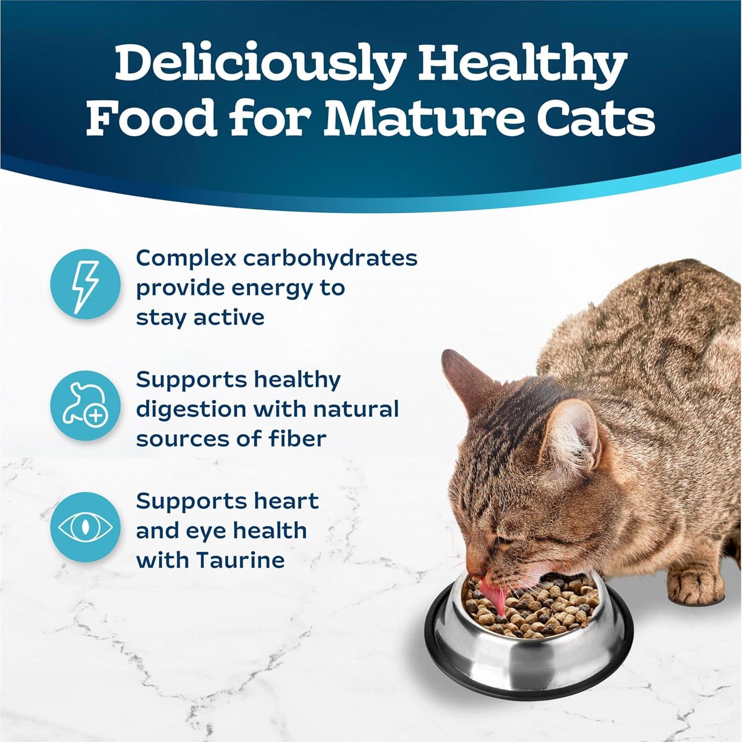 imageBlue Buffalo Tastefuls Mature Dry Cat Food for Adult Cats 7 Made in the USA with Natural Ingredients Chicken amp Brown Rice Recipe 3lb Resealable BagChicken Brown Rice