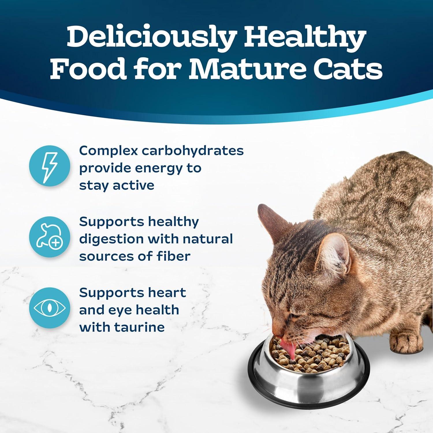 imageBlue Buffalo Tastefuls Mature Dry Cat Food for Adult Cats 7 Made in the USA with Natural Ingredients Chicken amp Brown Rice Recipe 3lb Resealable BagChicken Brown Rice