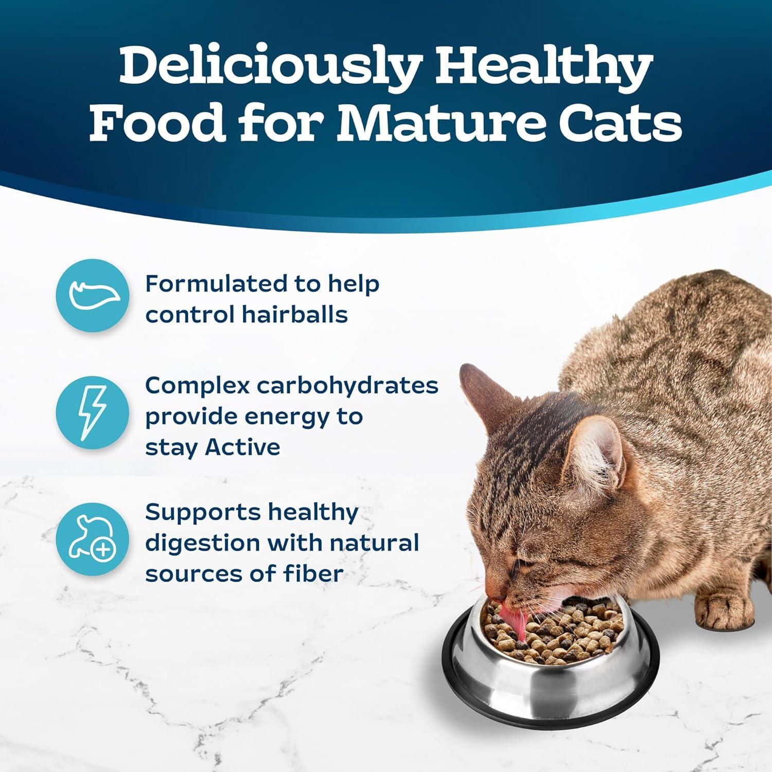 imageBlue Buffalo Tastefuls Natural Dry Food for Adult Cats 7 Hairball Control Chicken amp Brown Rice Recipe 7lb Bag1 Count Pack of 1
