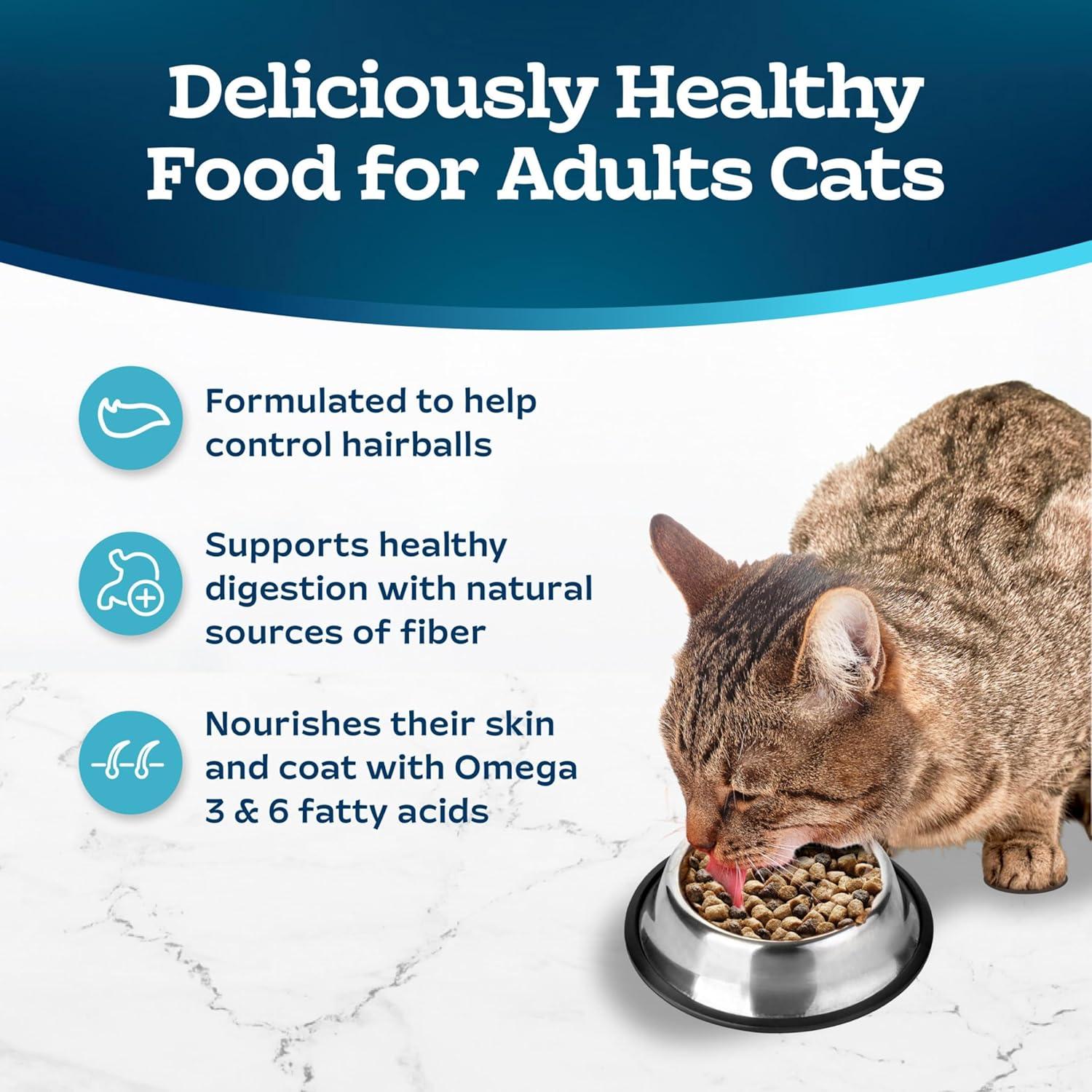 imageBlue Buffalo Tastefuls Natural Dry Food for Adult Cats Hairball Control Chicken amp Brown Rice Recipe 15lb BagChicken Brown Rice