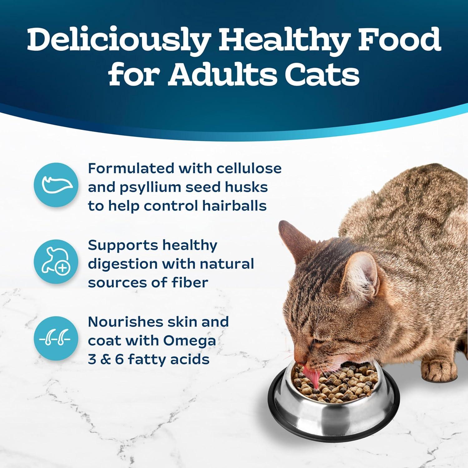 imageBlue Buffalo Tastefuls Natural Dry Food for Adult Cats Hairball Control Chicken amp Brown Rice Recipe 15lb BagChicken Brown Rice
