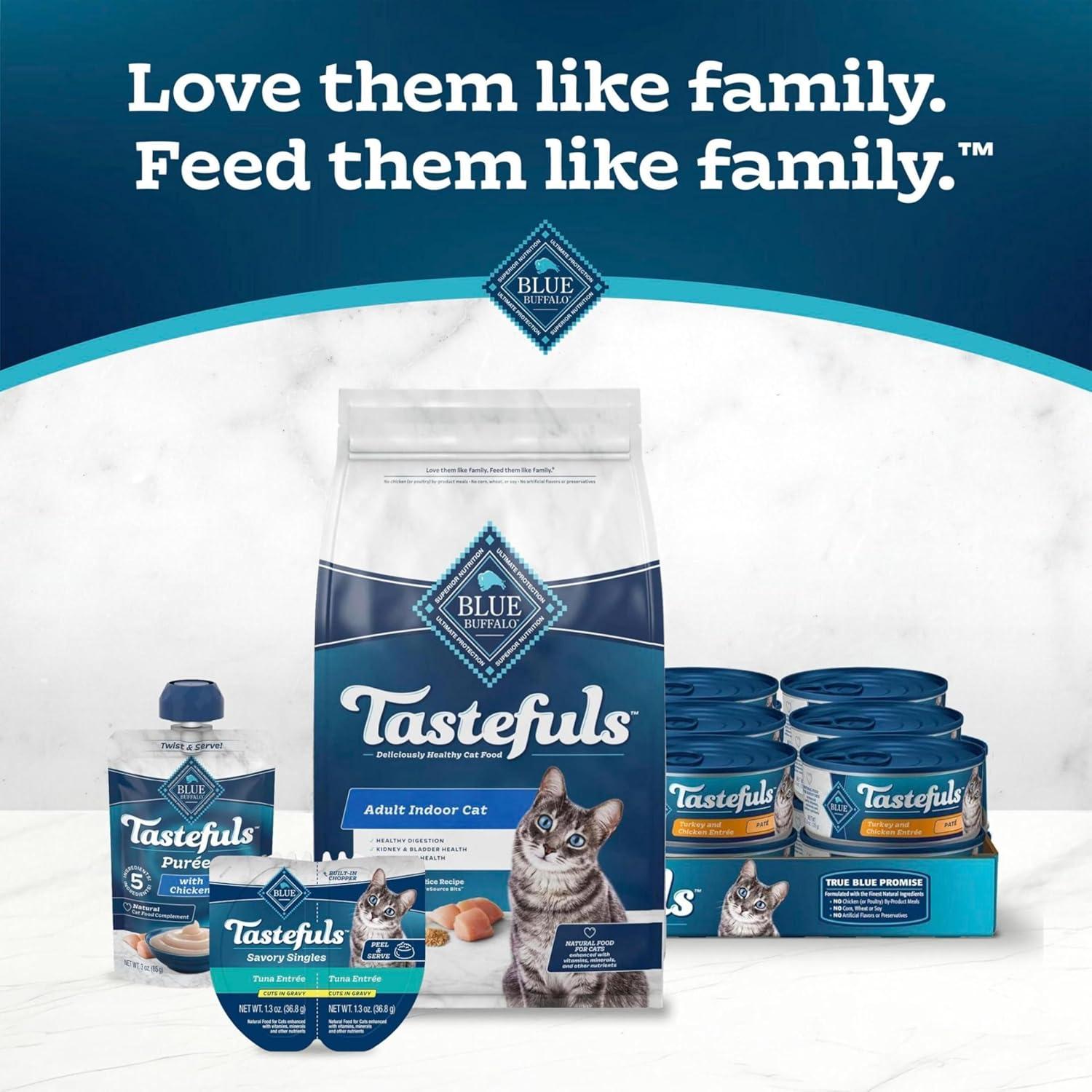 imageBlue Buffalo Tastefuls Natural Dry Food for Adult Indoor Cats Chicken amp Brown Rice Recipe 15lb BagChicken Brown Rice