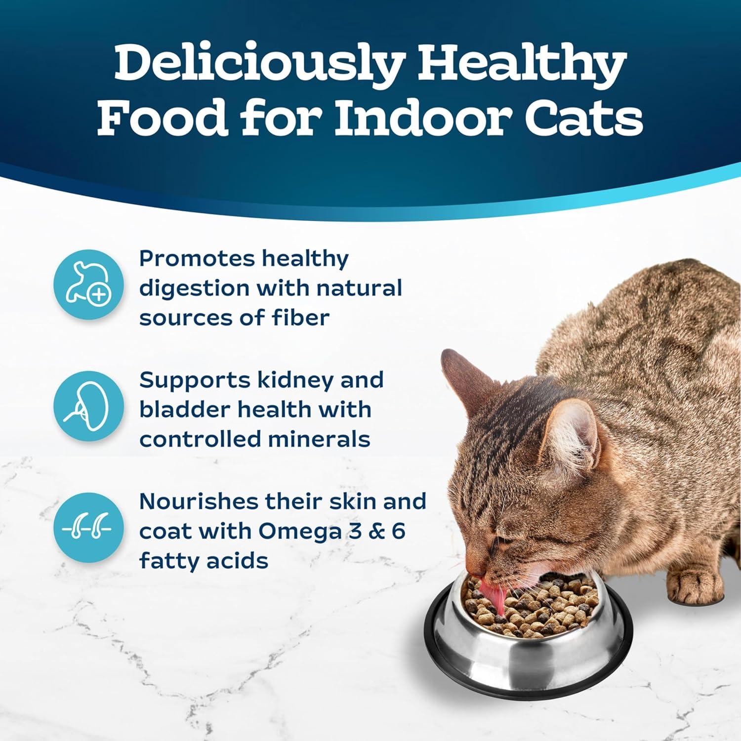 imageBlue Buffalo Tastefuls Natural Dry Food for Adult Indoor Cats Chicken amp Brown Rice Recipe 15lb BagSalmon Brown Rice
