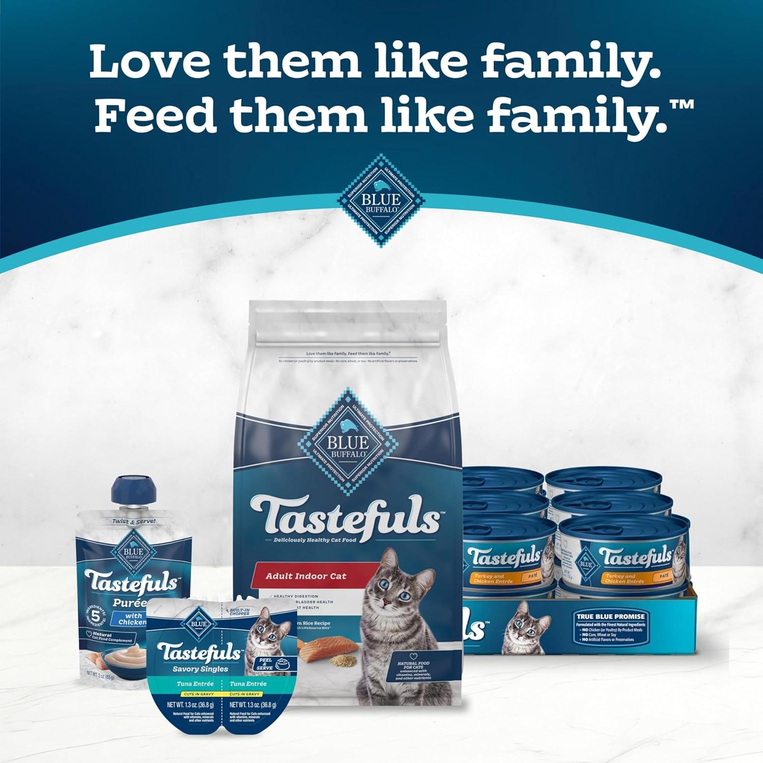 imageBlue Buffalo Tastefuls Natural Dry Food for Adult Indoor Cats Chicken amp Brown Rice Recipe 15lb BagSalmon Brown Rice