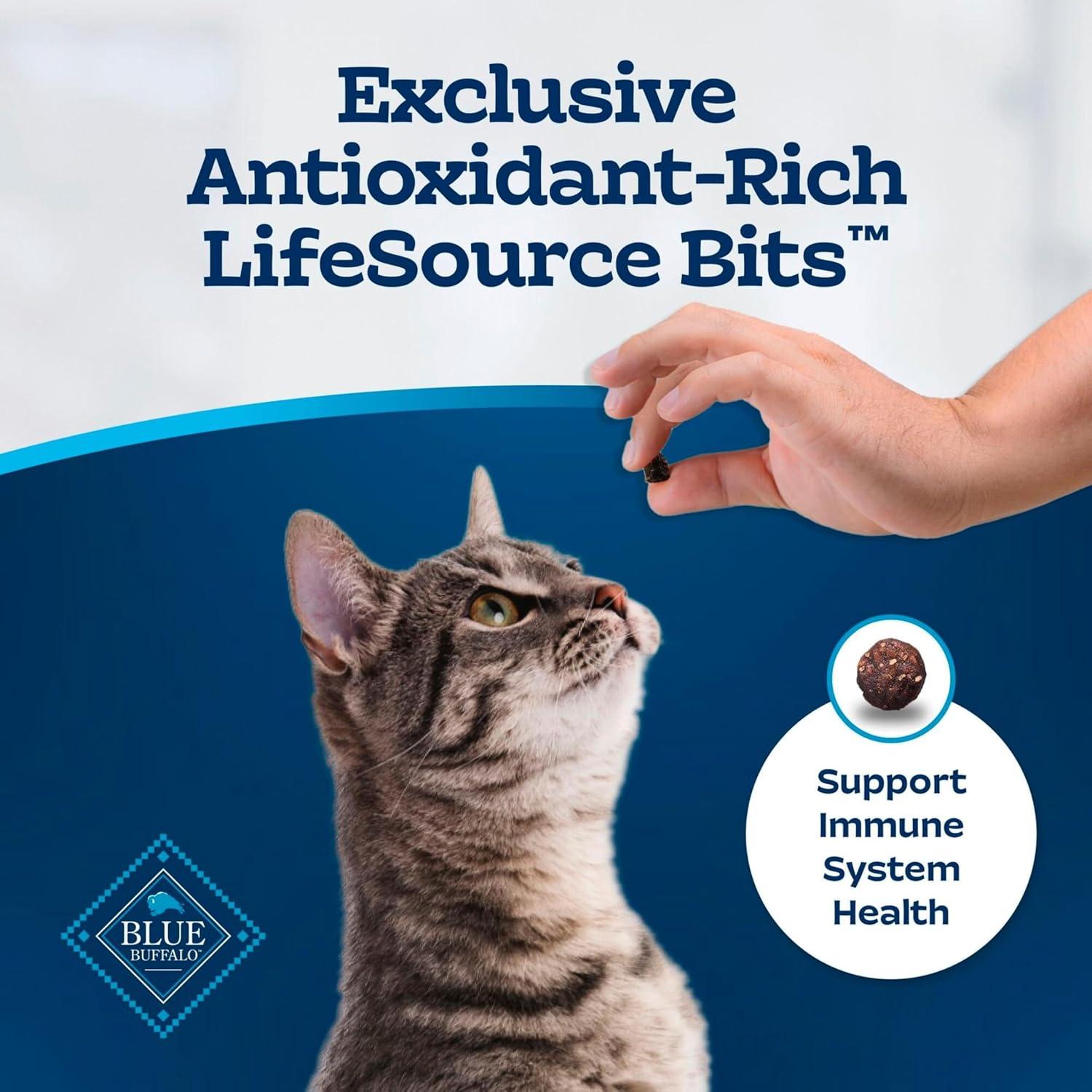 imageBlue Buffalo Tastefuls Natural Dry Food for Adult Indoor Cats Chicken amp Brown Rice Recipe 15lb BagSalmon Brown Rice