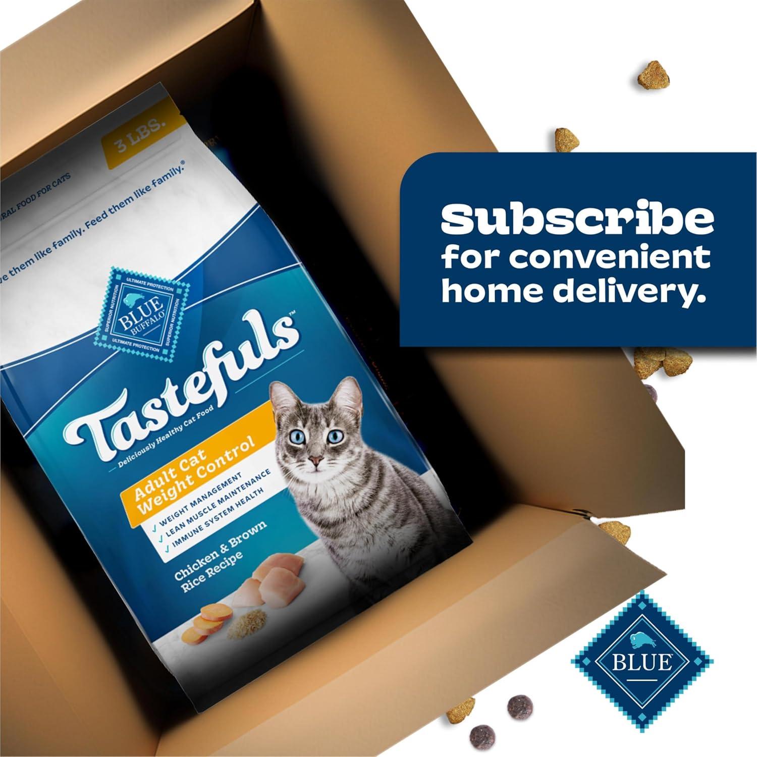imageBlue Buffalo Tastefuls Natural Food for Adult Cats Weight Control 15lb BagChicken Brown Rice