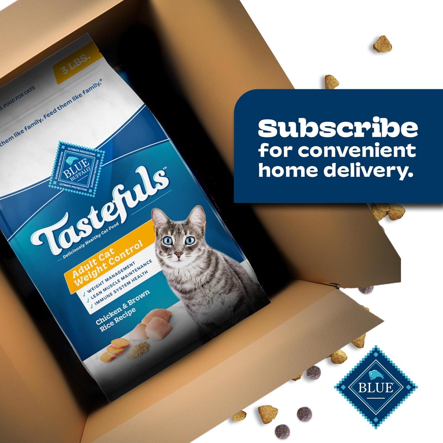 imageBlue Buffalo Tastefuls Natural Food for Adult Cats Weight Control 15lb BagChicken Brown Rice