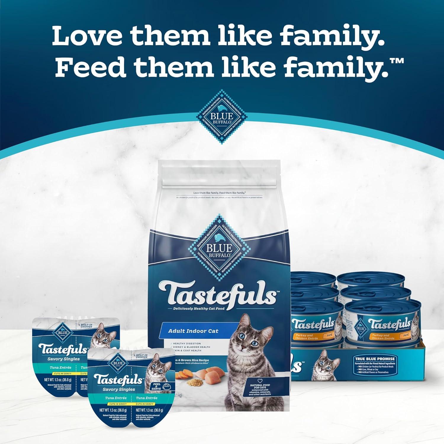 imageBlue Buffalo Tastefuls Natural Food for Adult Cats Weight Control 15lb BagWeight Control Chicken Brown Rice