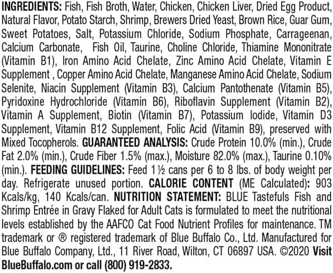 imageBlue Buffalo Tastefuls Wet Cat Food Pat Variety Pack Chicken Turkey amp Chicken Ocean Fish amp Tuna 55 oz Cans 12 CountFish