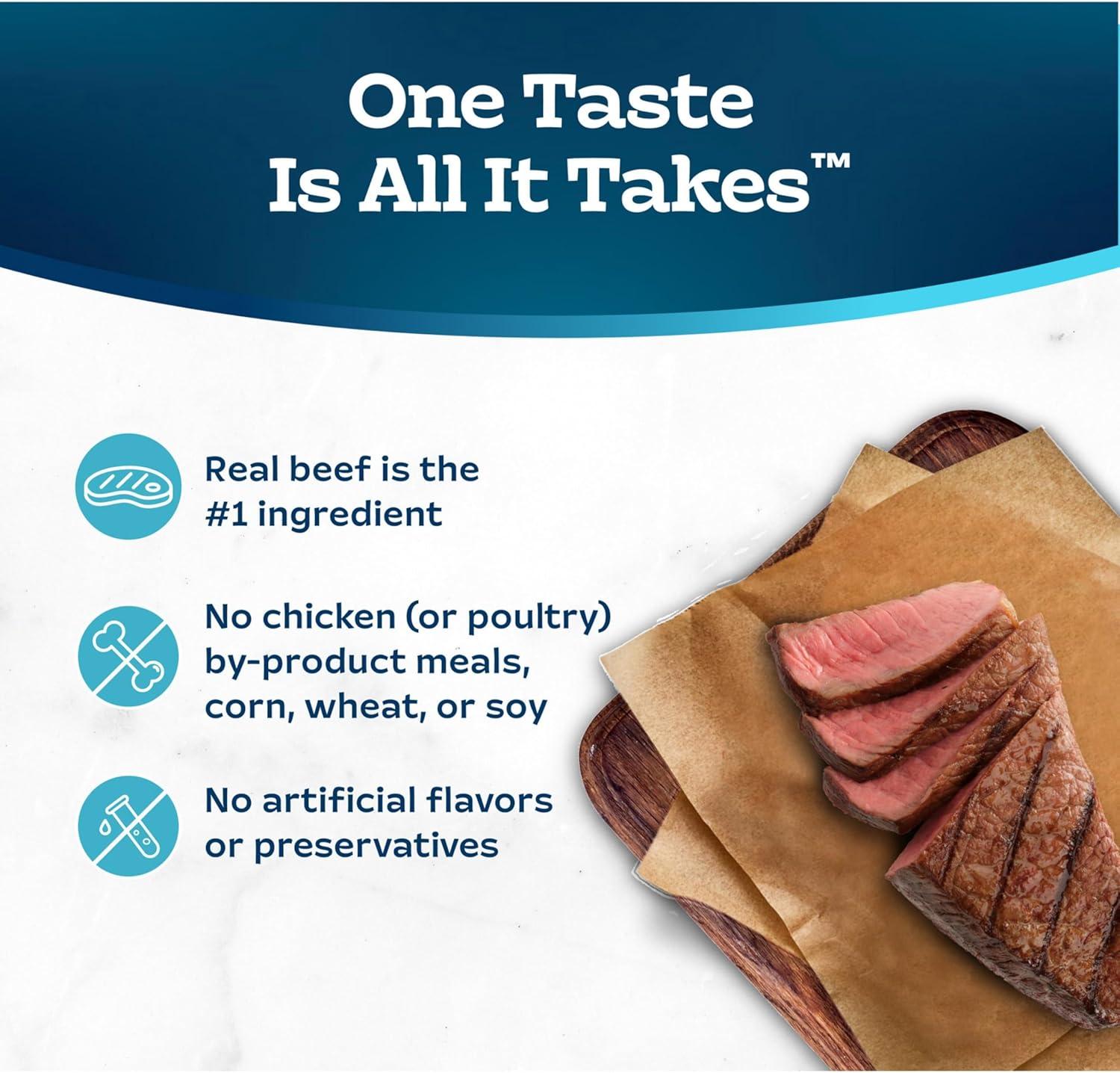 imageBlue Buffalo Tastefuls Wet Cat Food Pat Variety Pack Made with Natural Ingredients Chicken Turkey amp Chicken Ocean Fish amp Tuna Entres 55oz Cans 24 Count 8 of EachBeef