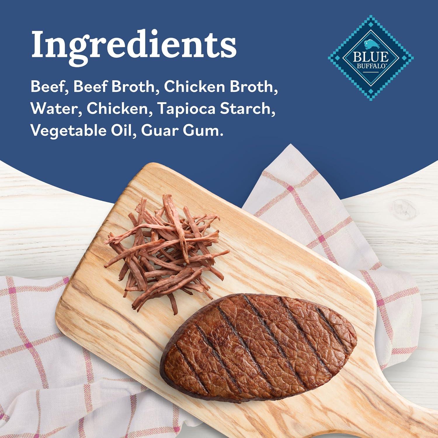 imageBlue Buffalo Tender Shreds Tasty Chicken Topper and Beef amp Chicken Topper Natural Dog Food Complement 25oz Pouch 12Count Variety PackBeef Chicken