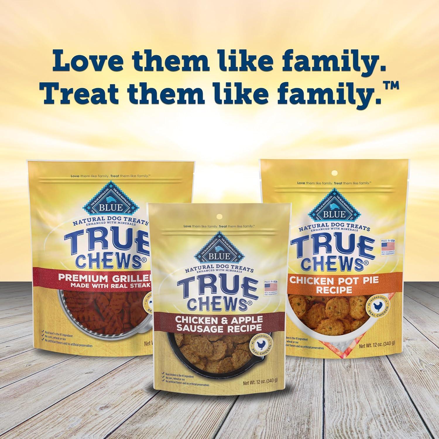imageBlue Buffalo True Chews Dog Treats Made in the USA with Natural Ingredients Chicken and Apple Sausage Recipe 12oz BagChicken Apple