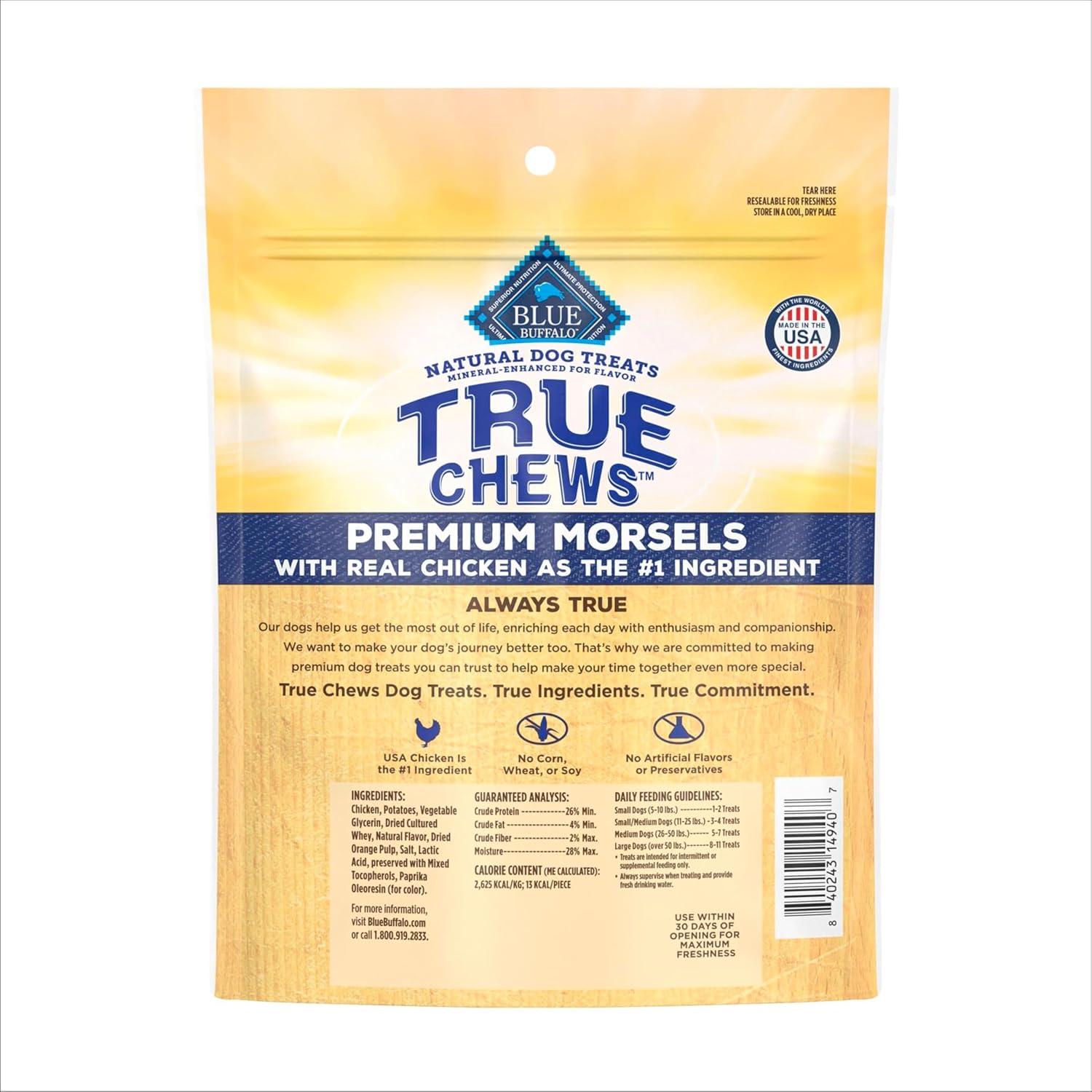 imageBlue Buffalo True Chews Premium Morsels Natural Dog Treats Chicken 11 oz BagChicken