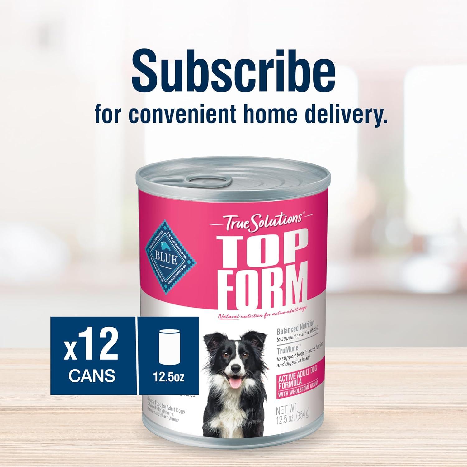 imageBlue Buffalo True Solutions Active Dog Wet Dog Food for Active Adult Dogs Made with Natural Ingredients Chicken 125oz Cans 12 Count