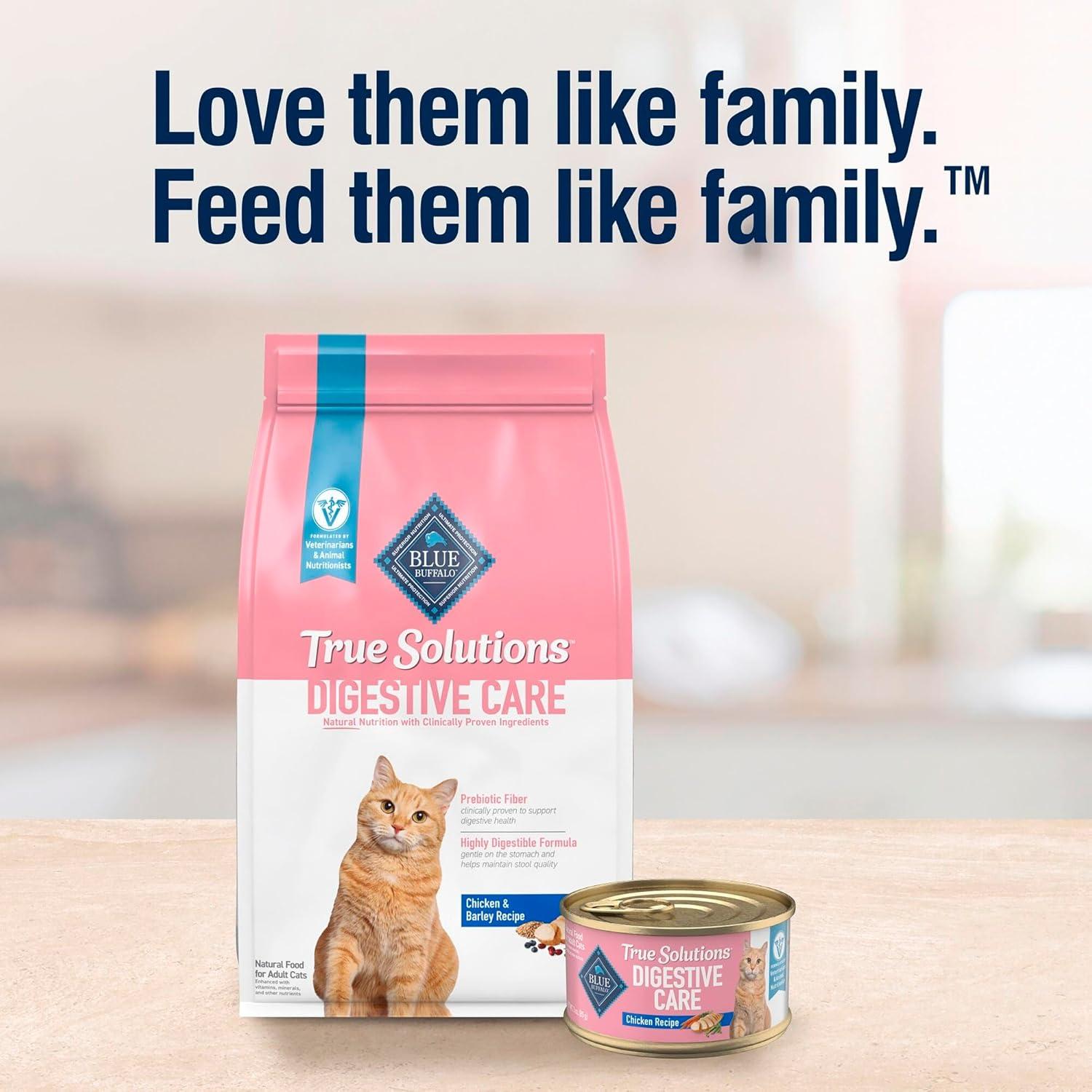 imageBlue Buffalo True Solutions Digestive Care Wet Cat Food for Adult Cats Made with Natural Ingredients Chicken 3oz Cans 24 Count