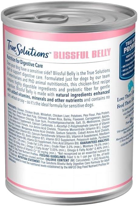 imageBlue Buffalo True Solutions Digestive Care Wet Dog Food for Adult Dogs Made with Natural Ingredients Chicken 125oz Cans 12 Count125 Ounce Pack of 12