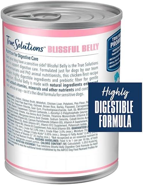 imageBlue Buffalo True Solutions Digestive Care Wet Dog Food for Adult Dogs Made with Natural Ingredients Chicken 125oz Cans 12 Count125 Ounce Pack of 12