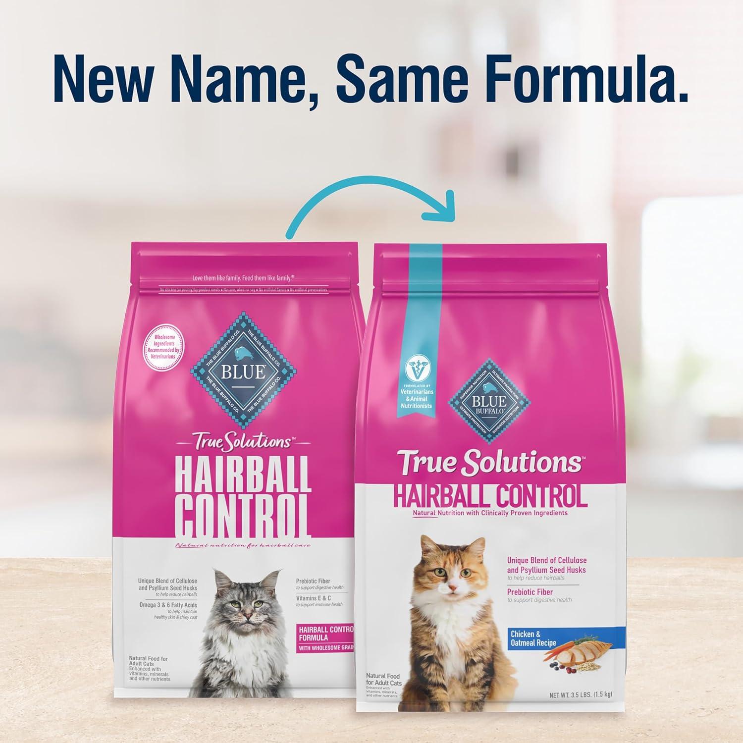 imageBlue Buffalo True Solutions Hairball Control Adult Dry Cat Food Made in the USA with Natural Ingredients Chicken 35lb BagChicken
