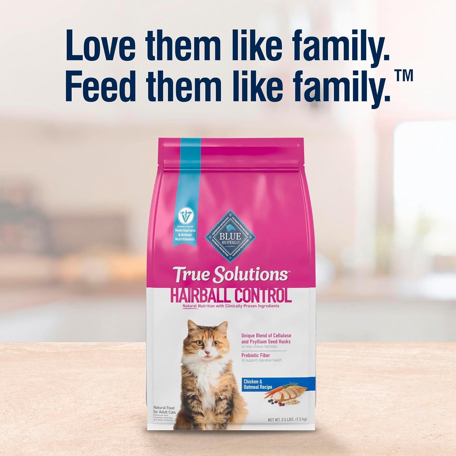 imageBlue Buffalo True Solutions Hairball Control Adult Dry Cat Food Made in the USA with Natural Ingredients Chicken 35lb BagChicken