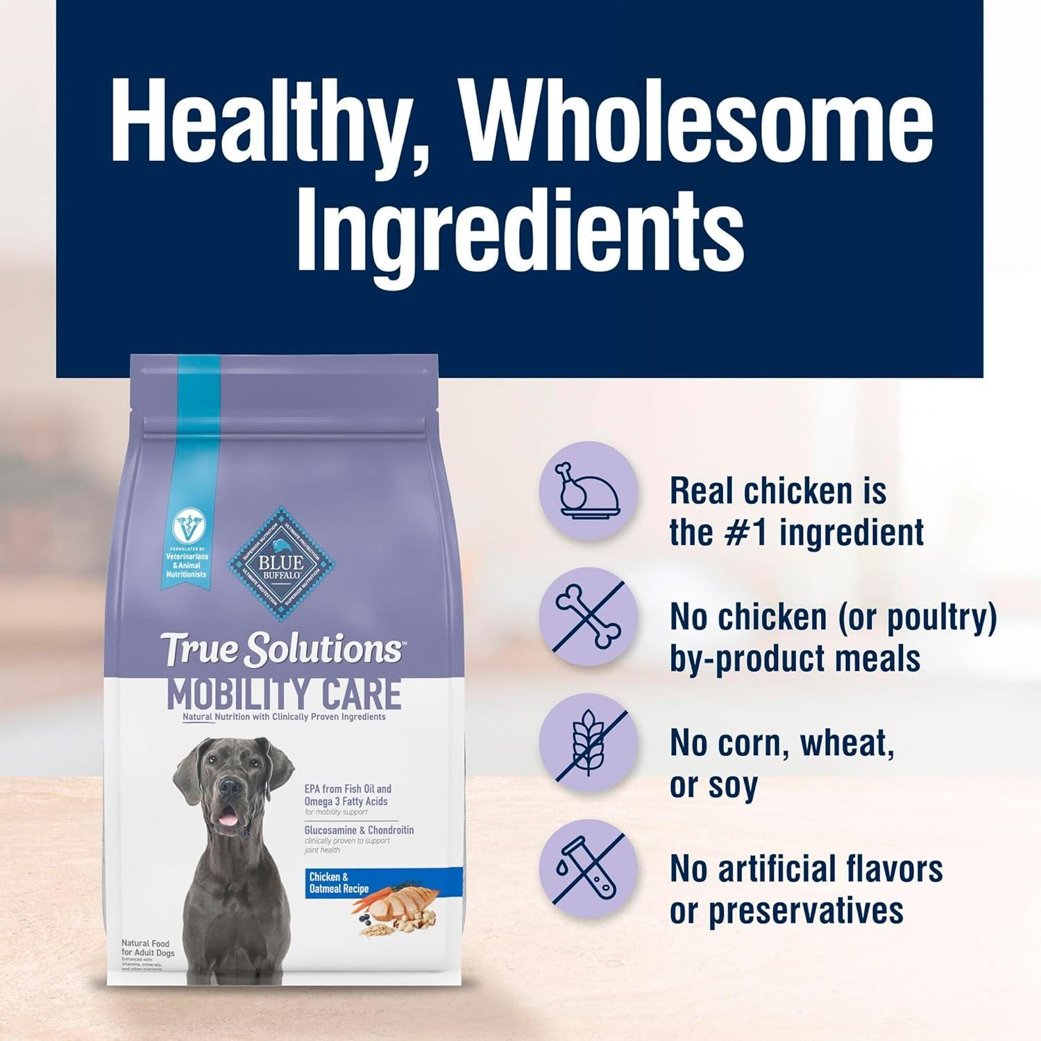 imageBlue Buffalo True Solutions Mobility Care Natural Dry Dog Food for Adult Dogs Chicken 24lb BagChicken