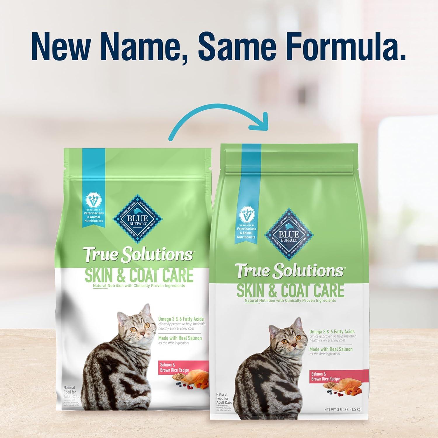 imageBlue Buffalo True Solutions Skin amp Coat Care Natural Dry Cat Food for Adult Cats Salmon 35lb BagSalmon