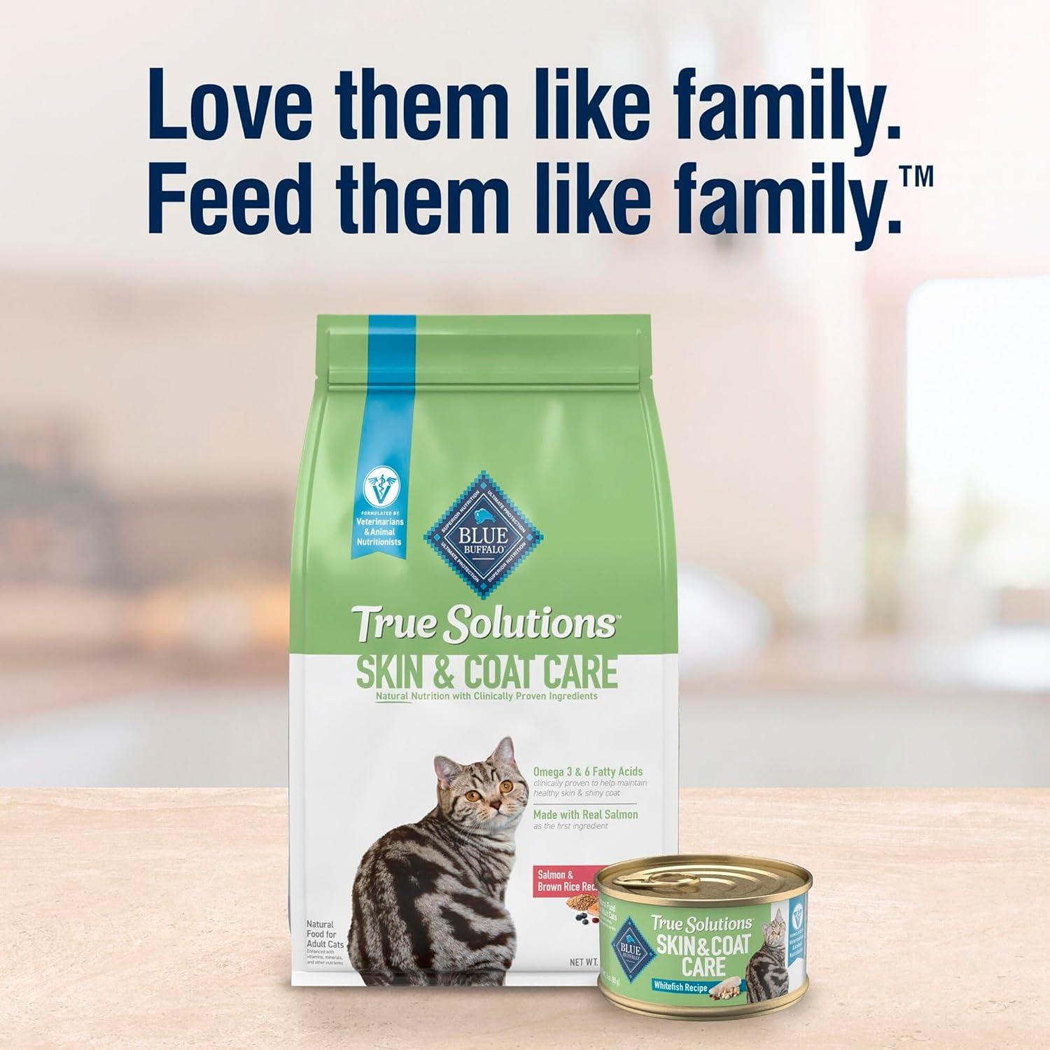 imageBlue Buffalo True Solutions Skin amp Coat Care Natural Dry Cat Food for Adult Cats Salmon 35lb BagSalmon