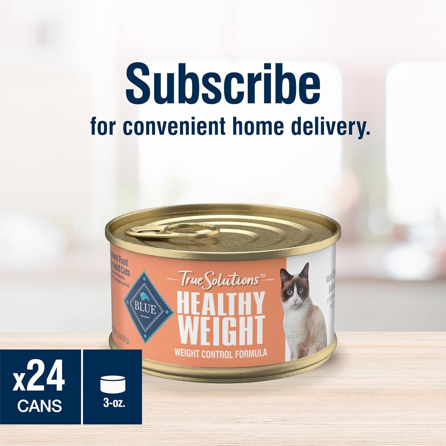 imageBlue Buffalo True Solutions Weight Control Wet Cat Food for Adult Cats Made with Natural Ingredients Chicken 3oz Cans 24 Count1 Count Pack of 48