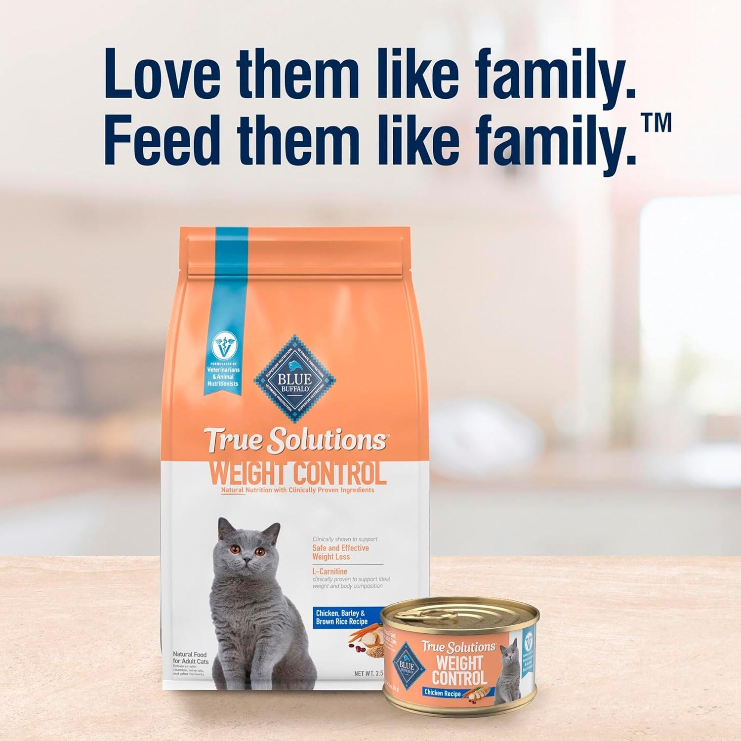 imageBlue Buffalo True Solutions Weight Control Wet Cat Food for Adult Cats Made with Natural Ingredients Chicken 3oz Cans 24 Count1 Count Pack of 48